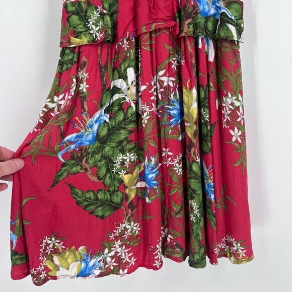 NWT Everly women’s Dress Floral Summer Mini Tropical Flare Orange Medium - Picture 5 of 16